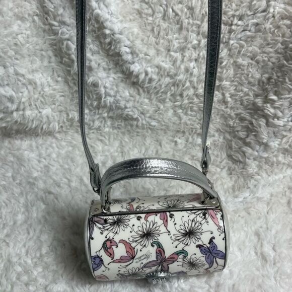 Prezzo Anna Nadler cylinder Shoulder bag white flowers & butterfly print - Picture 1 of 10